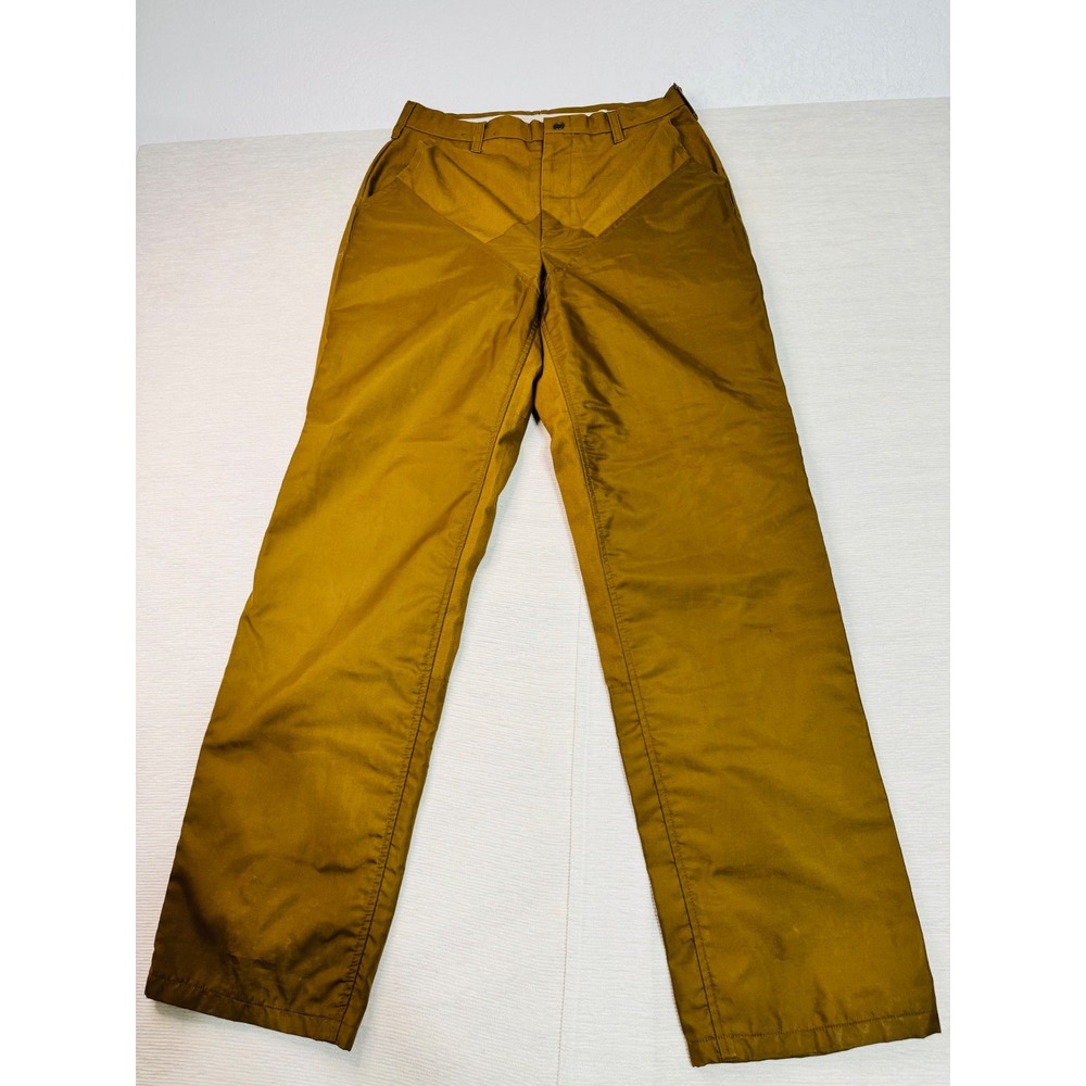Vintage Gamehide Hunting Pants Mens 34 Tan Brush Cloth Upland Briar Workwear